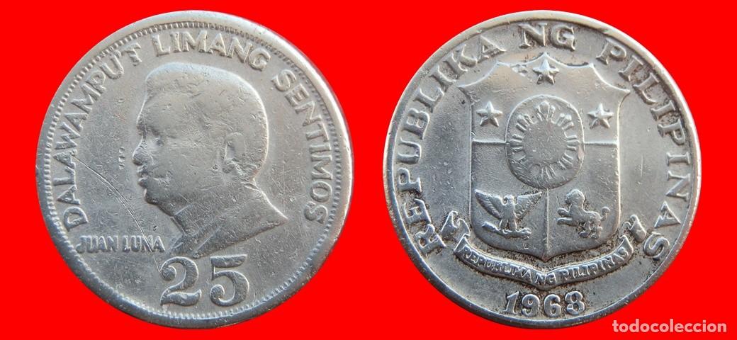 Monedas antiguas de Asia: 25 SENTIMOS 1968 FILIPINAS-157108