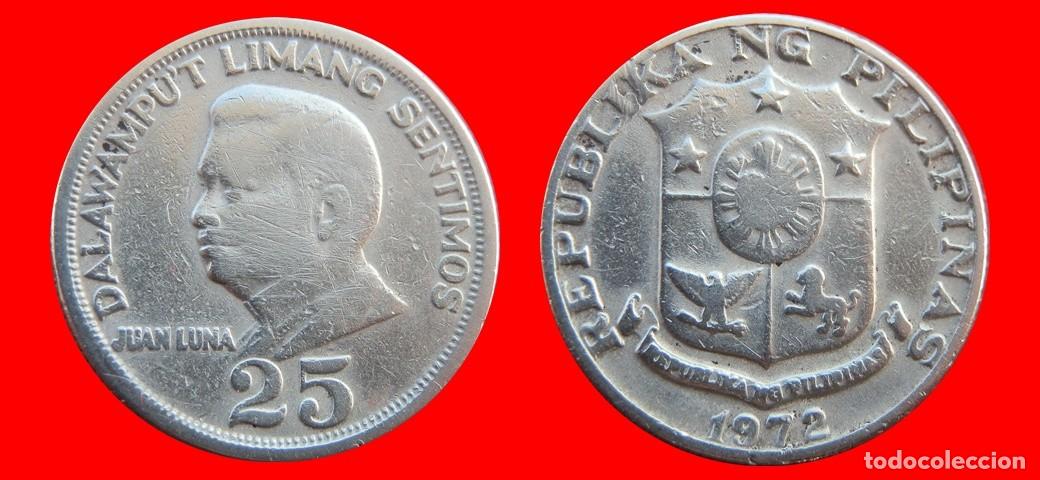 Monedas antiguas de Asia: 25 SENTIMOS 1972 FILIPINAS-157109