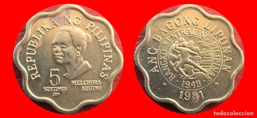 Monedas antiguas de Asia: 5 SENTIMOS 1981 FILIPINAS-157110