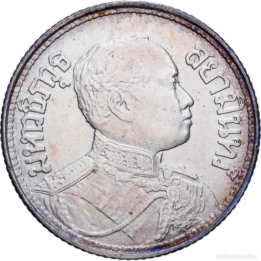 Monedas antiguas de Asia: [#1548120] Tailandia, Rama VI, 1 Salung, 1/4 Baht, 2468 (1925), Plata, MBC