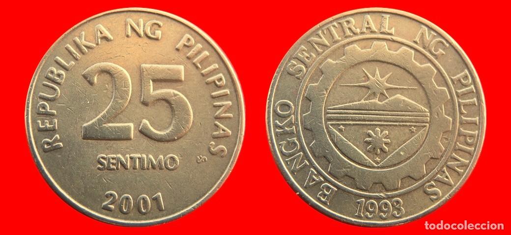 Monedas antiguas de Asia: 25 SENTIMOS 2001 FILIPINAS-157120