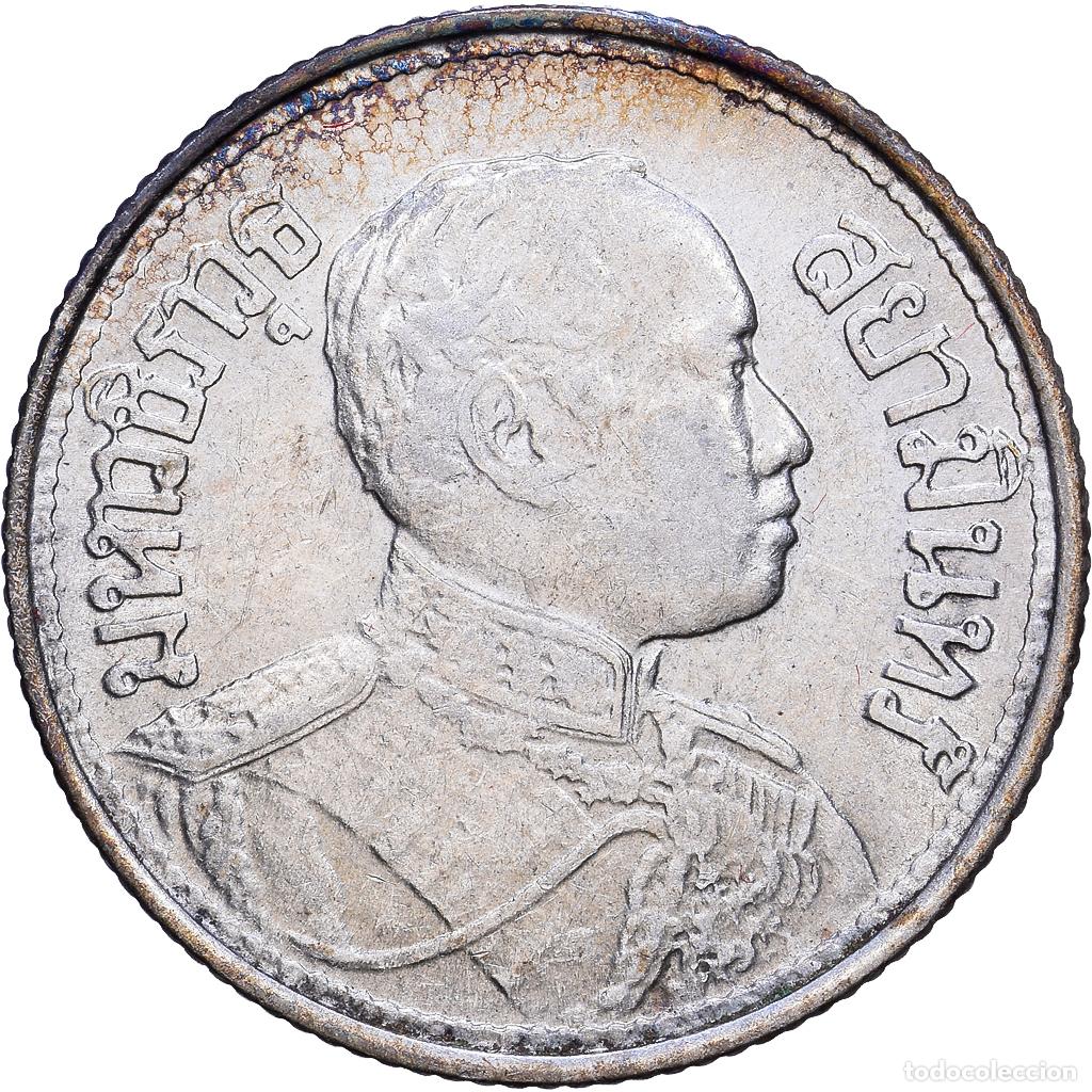 Monedas antiguas de Asia: [#1548115] Tailandia, Rama VI, 1 Salung, 1/4 Baht, 1924, Plata, MBC