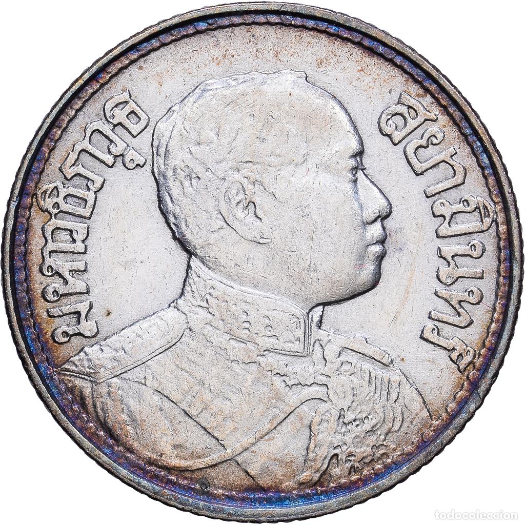 Monedas antiguas de Asia: [#1548121] Tailandia, Rama VI, 1 Salung, 1/4 Baht, 2468 (1925), Plata, MBC