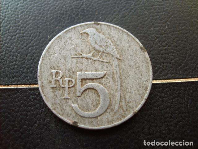Monedas antiguas de Asia: INDONESIA 5 RUPIAS 1970