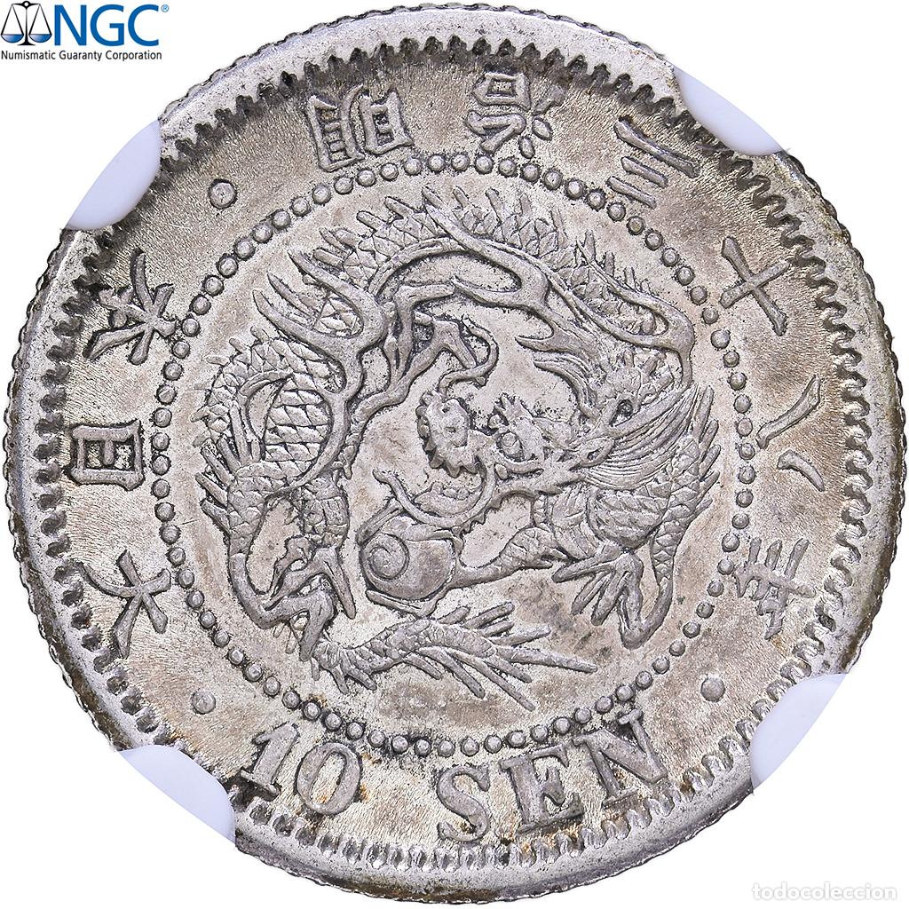Monedas antiguas de Asia: [#1548215] Jap&oacute;n, Meiji, 10 Sen, 1905, Japan mint, Plata, GBCA - EU, MS62