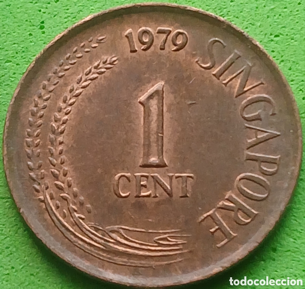 Monedas antiguas de Asia: Singapur 1 cent 1979 km#1a magn&eacute;tica