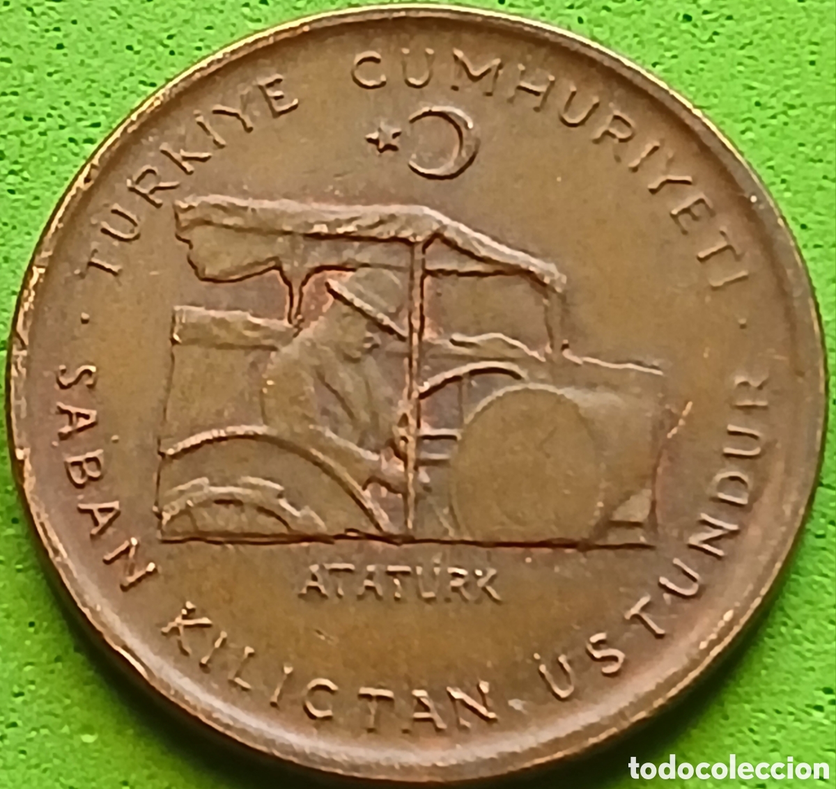 Monedas antiguas de Asia: Turqu&iacute;a 10 kurus 1971 km#898.1 FAO