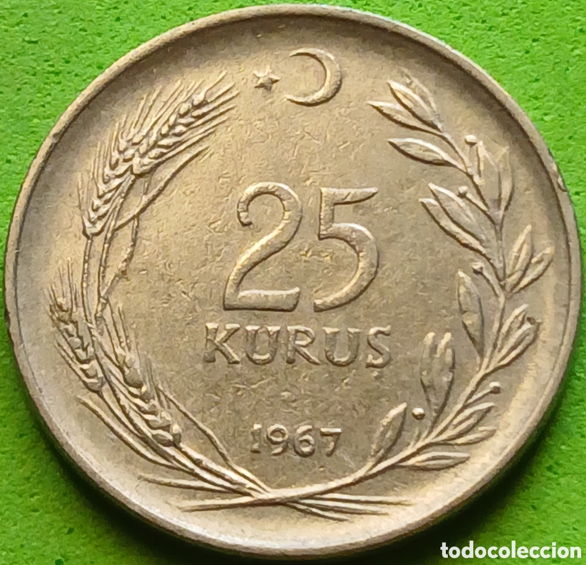 Monedas antiguas de Asia: Turqu&iacute;a 25 kurus 1967 km#892.3