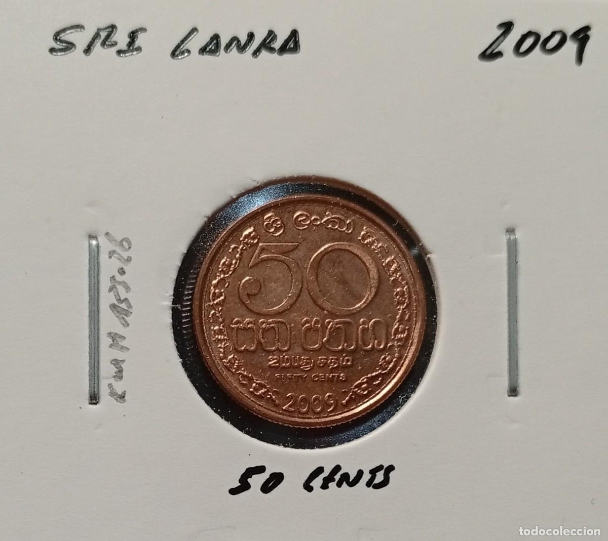 Monedas antiguas de Asia: SRI LANKA 50 CENTAVOS / CENTS 2009 KM#135.2b SC UNC.