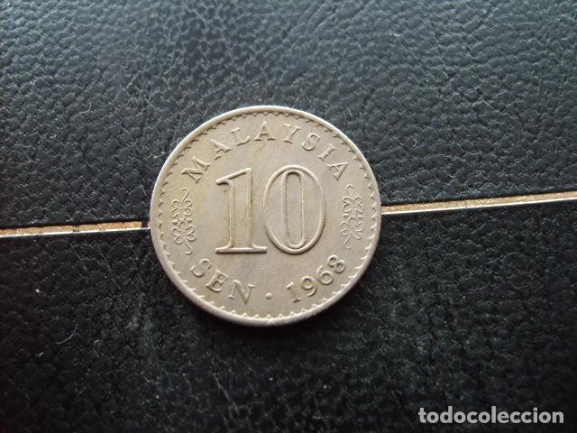 Monedas antiguas de Asia: * MALASIA 10 SEN 1968