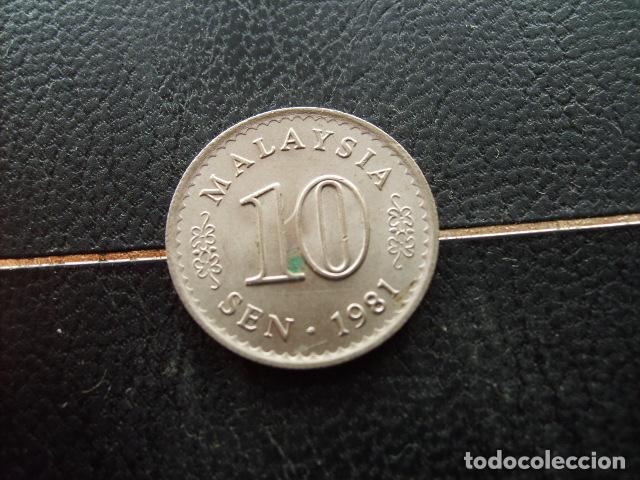 Monedas antiguas de Asia: * MALASIA 10 SEN 1981