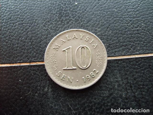 Monedas antiguas de Asia: * MALASIA 10 SEN 1982