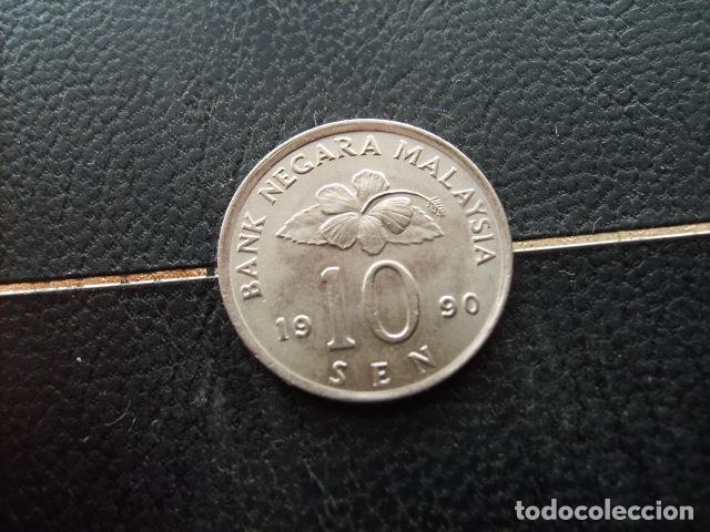 Monedas antiguas de Asia: * MALASIA 10 SEN 1990