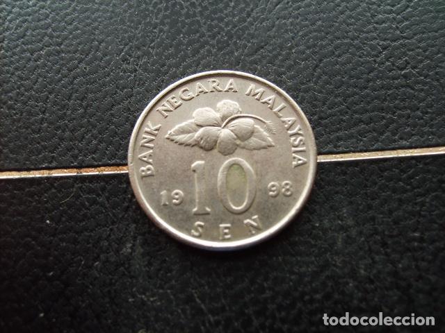 Monedas antiguas de Asia: * MALASIA 10 SEN 1998