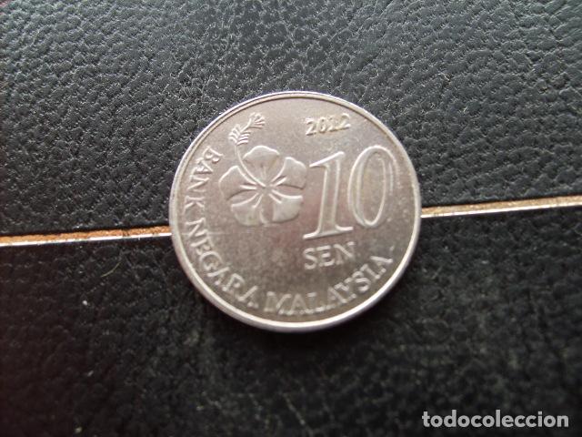 Monedas antiguas de Asia: * MALASIA 10 SEN 2012