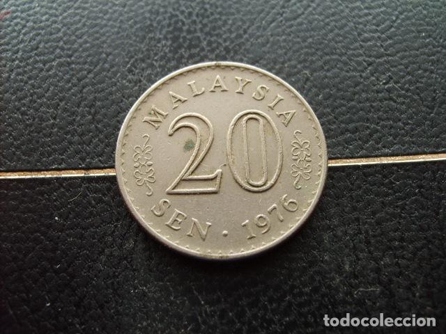 Monedas antiguas de Asia: * MALASIA 20 SEN 1976