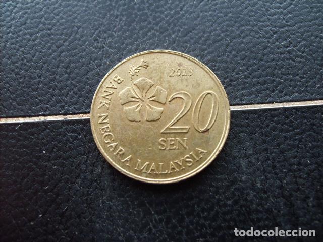 Monedas antiguas de Asia: * MALASIA 20 SEN 2013
