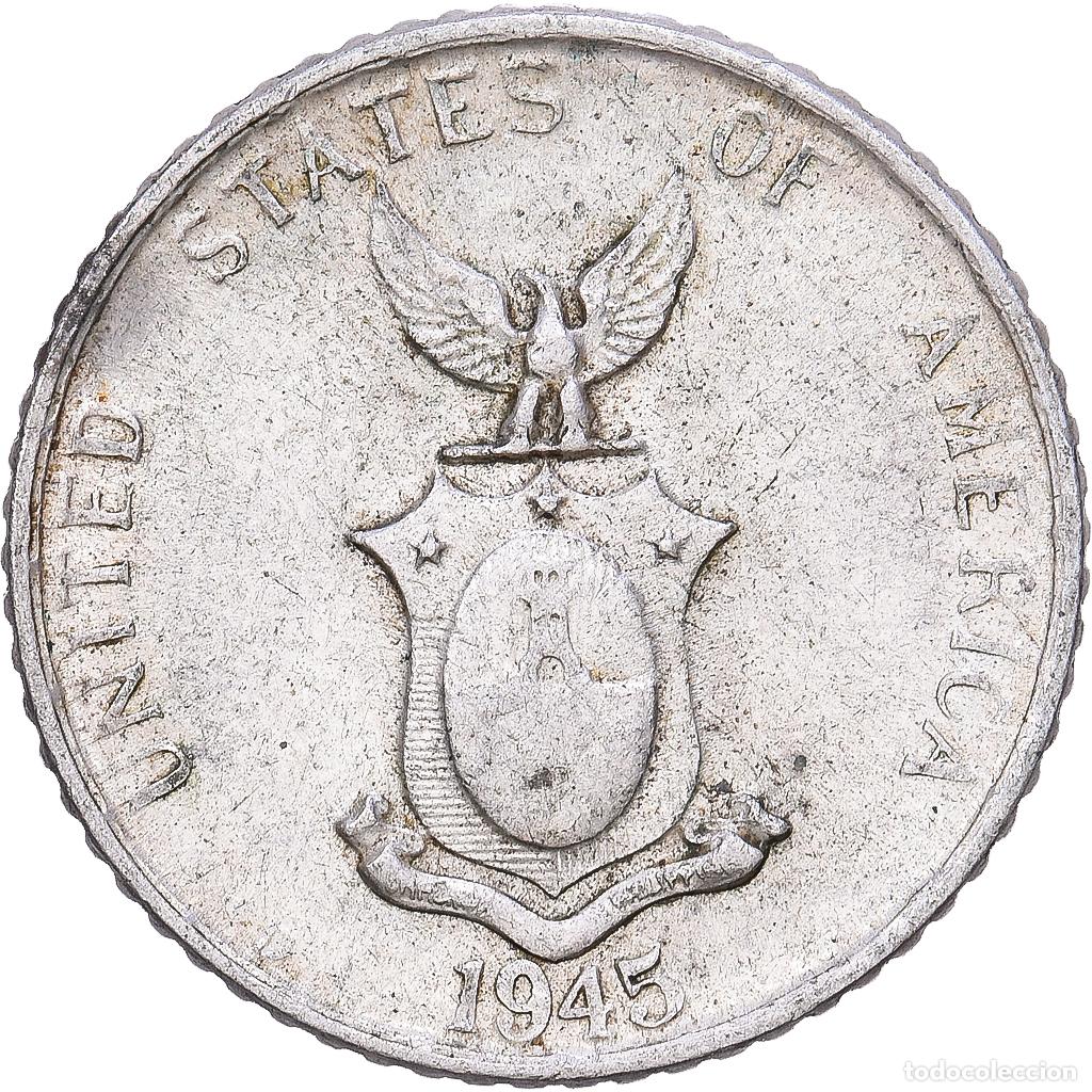 Monedas antiguas de Asia: [#1167938] Filipinas, 10 Centavos, 1945, Plata, MBC+, KM:181