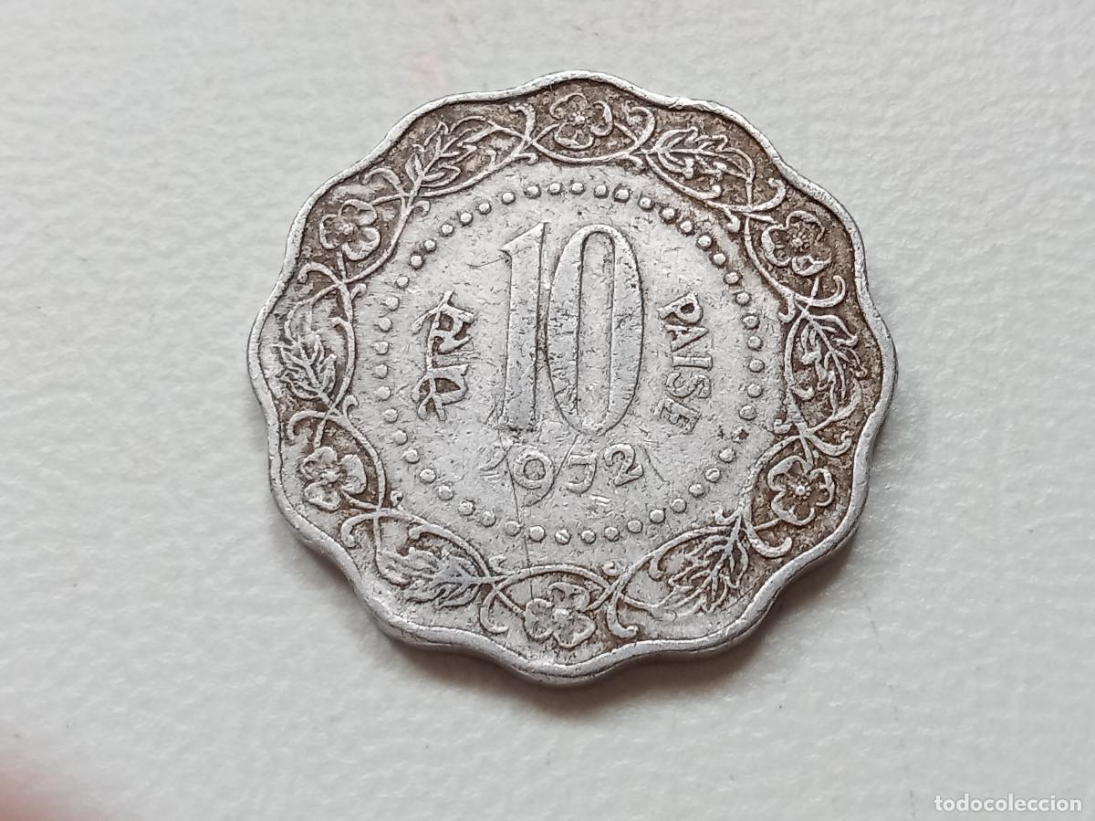 Monedas antiguas de Asia: INDIA 10 PAISE 1972 KM#27.1 SIN MARCA- CALCUTA