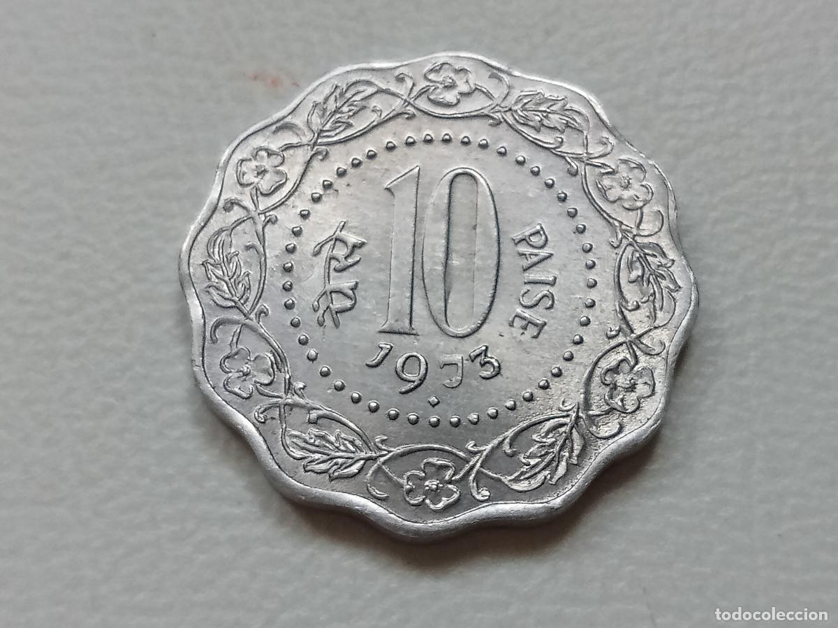 Monedas antiguas de Asia: INDIA 10 PAISE 1973 KM#27.1 CECA BOMBAY SC-