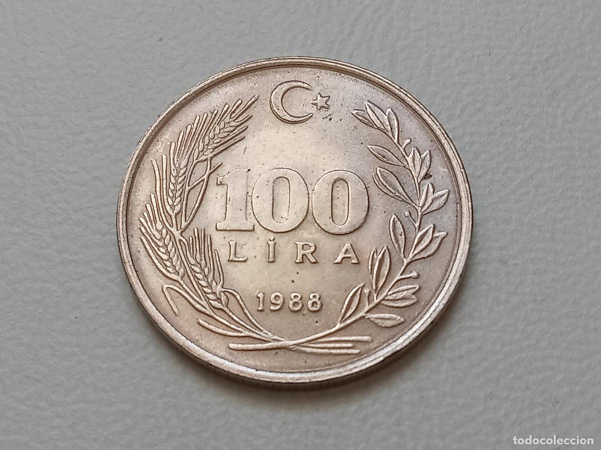 Monedas antiguas de Asia: TURQU&Iacute;A 100 LIRAS 1988 KM#967 EBC+