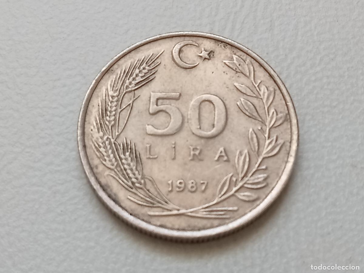 Monedas antiguas de Asia: TURQU&Iacute;A 50 LIRAS 1987 KM#966