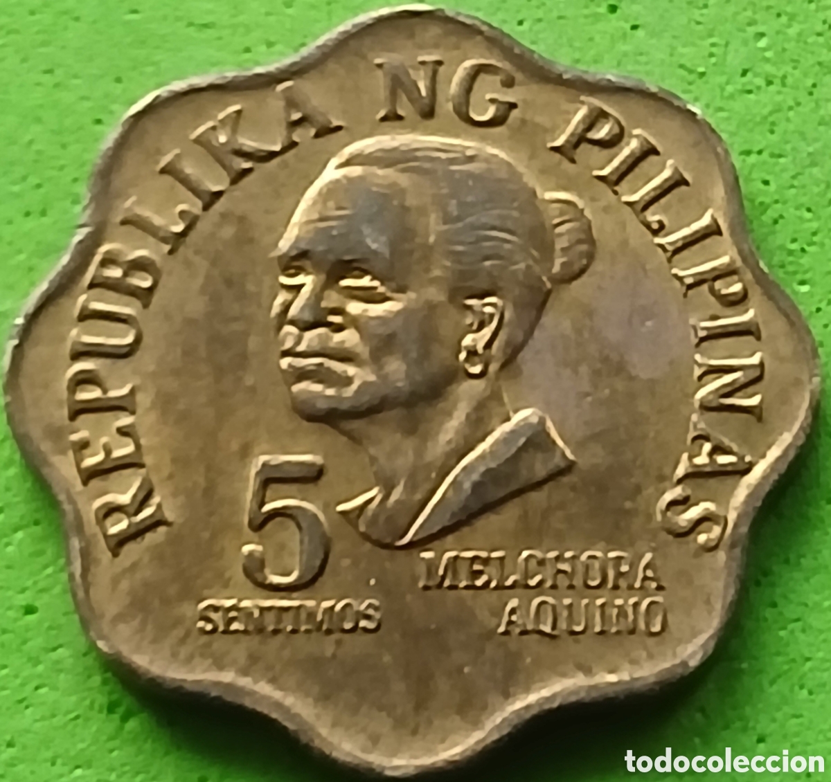 Monedas antiguas de Asia: Filipinas 5 c&eacute;ntimos 1978 km#206 sin marca de ceca