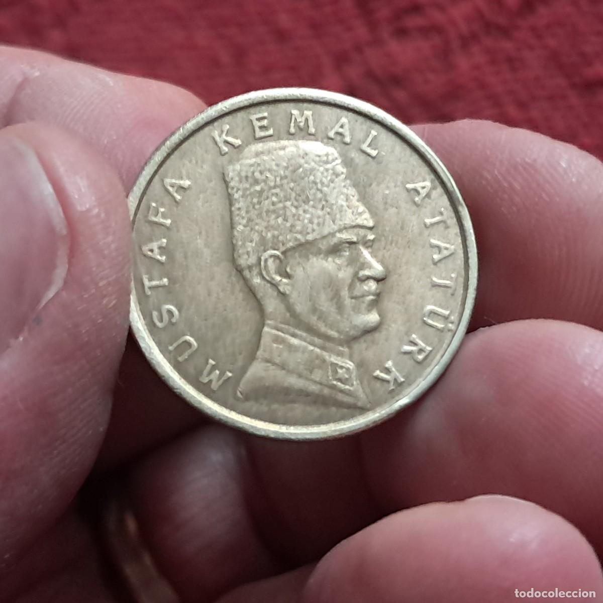 Monedas antiguas de Asia: MONEDA DE TURQU&Iacute;A 100.000 LIRAS 2000 VG, 75 Aniversario de la Rep&uacute;blica de Turqu&iacute;a, KM# 1078.