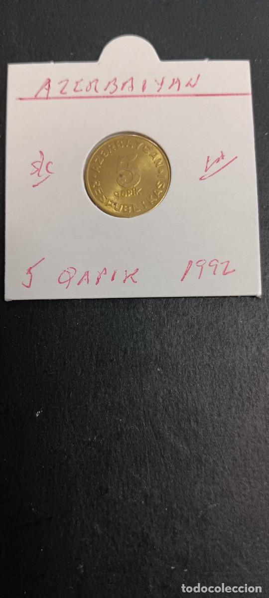Monedas antiguas de Asia: AZERBAIYAN(AZERBAIJAN) 5 QAPIK 1992 S/C KM=1 (LAT&Oacute;N) DIFICIL CONSEGUIRLA