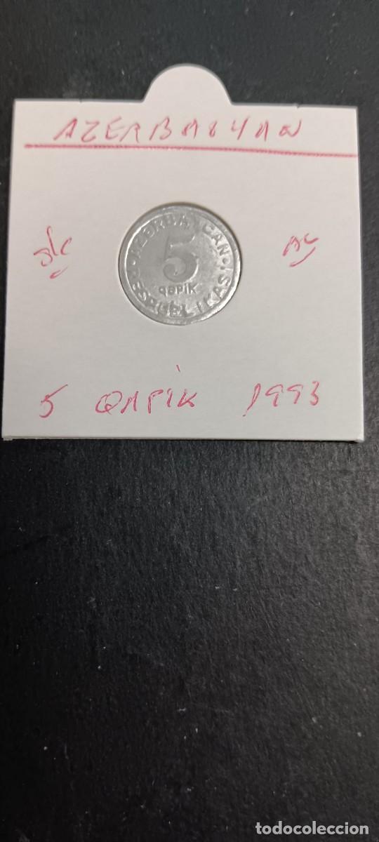 Monedas antiguas de Asia: AZERBAIYAN(AZERBAIJAN) 5 QAPIK 1993 S/C KM=1a (ALUMINIO) DIFICIL CONSEGUIRLA