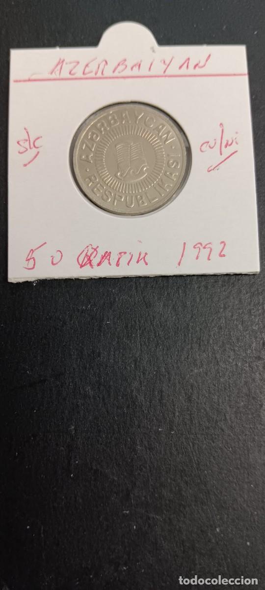 Monedas antiguas de Asia: AZERBAIYAN(AZERBAIJAN) 50 QAPIK 1992 S/C KM=4 (CUPRONIQUEL) DIFICIL CONSEGUIRLA