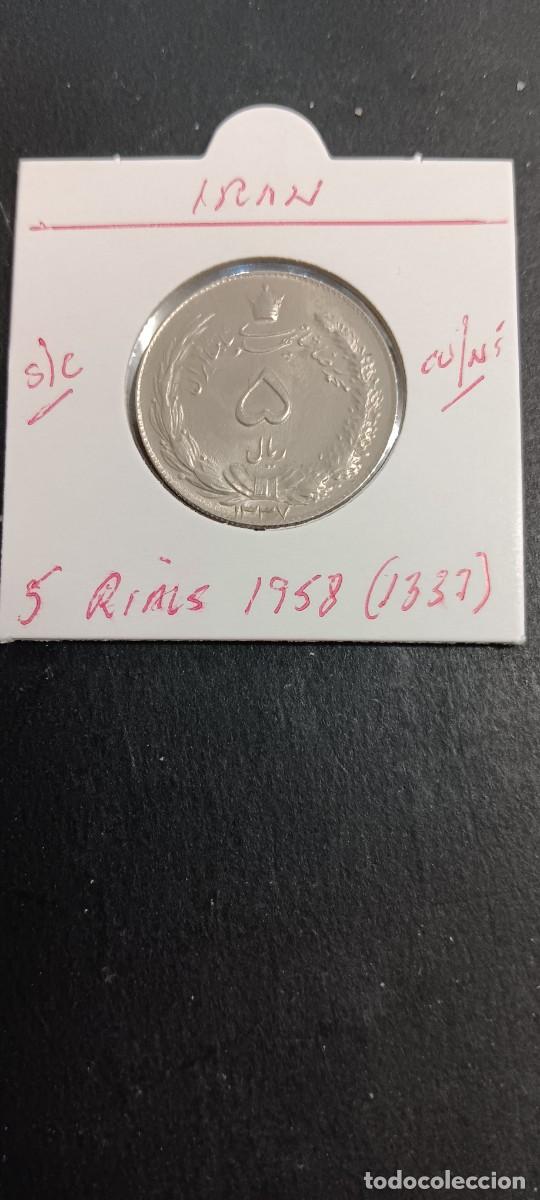 Monedas antiguas de Asia: IRAN 5 RIALS 1958(1337) S/C KM=1175 (CUPRONIQUEL)REZA SHAH PALAVI
