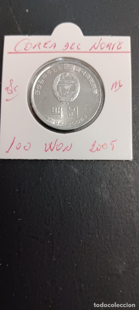 Monedas antiguas de Asia: COREA DEL NORTE 100 WON 2005 S/C KM=427(ALUMINIO)