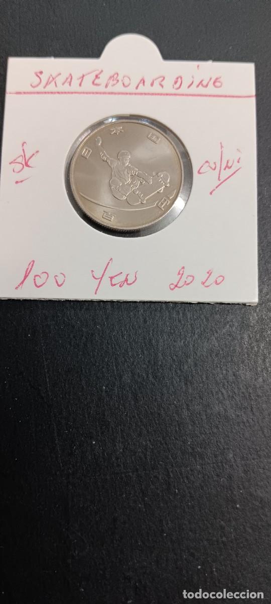 Monedas antiguas de Asia: JAP&Oacute;N 100 YEN 2020 S/C (TOKIO 2020-SKATEBOARDINE)