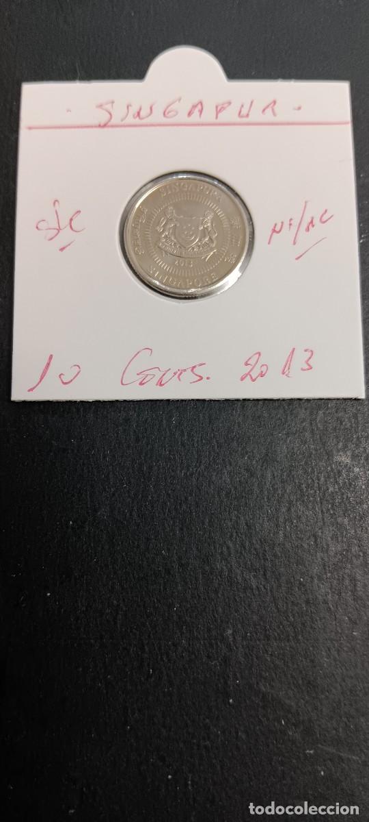 Monedas antiguas de Asia: SINGAPUR 10 CENTIMOS 2013 S/C KM=346(NIQUEL-ACERO)