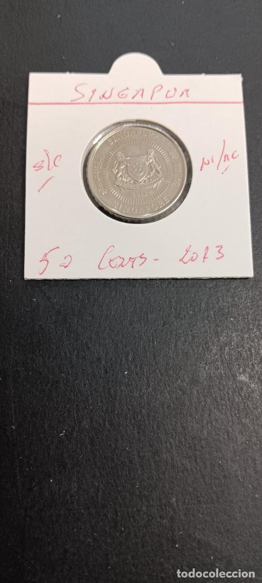 Monedas antiguas de Asia: SINGAPUR 50 CENTIMOS 2013 S/C KM=348(NIQUEL-ACERO)