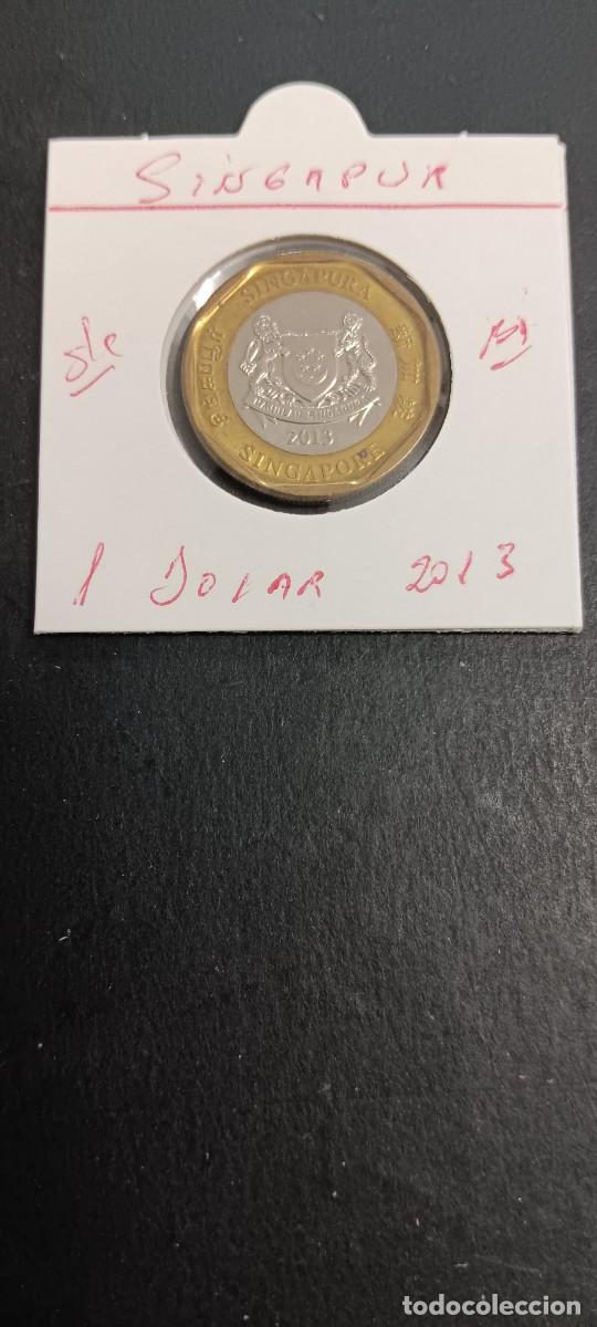Monedas antiguas de Asia: SINGAPUR 1 DOLAR 2013 S/C KM=314(BIMETALICA)