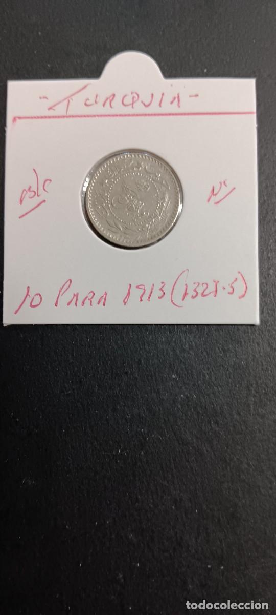 Monedas antiguas de Asia: TURQUIA(TURKIA) 10 PARA 1913(1327-5) BC KM=760 (NIQUEL)