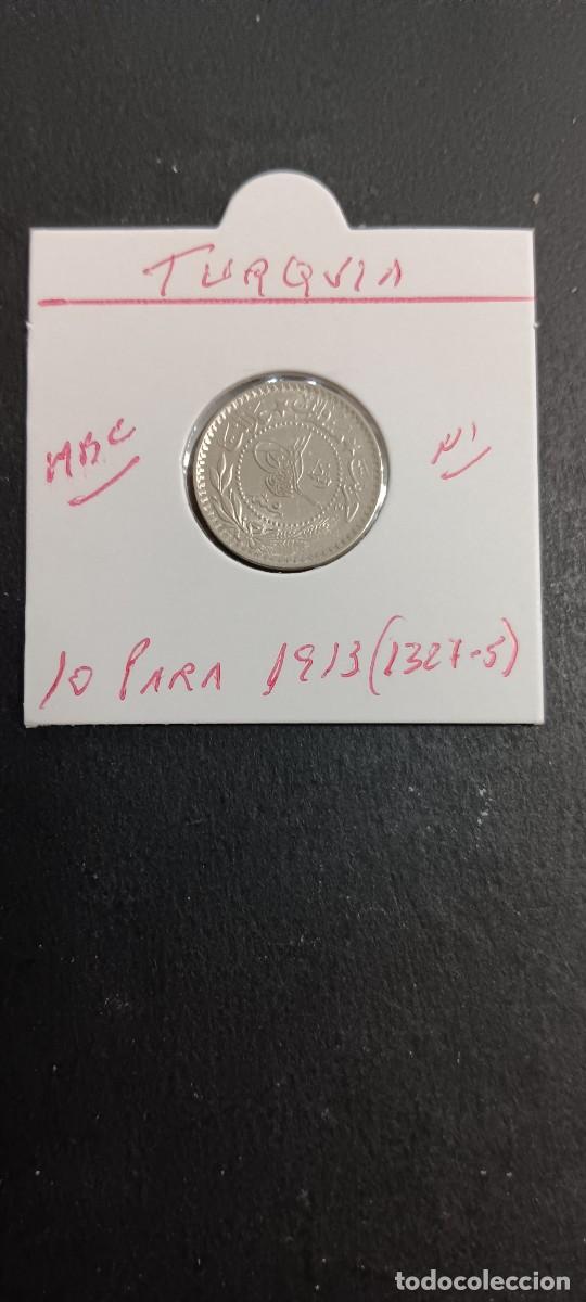 Monedas antiguas de Asia: TURQUIA(TURKIA) 10 PARA 1913(1327-5) MBC KM=760 (NIQUEL)