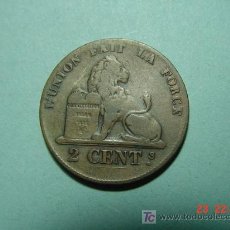 Monedas antiguas de Europa: 2419 BELGICA 2 CTMOS AÑO 1859 - MAS MONEDAS EN MI TIENDA COSAS&CURIOSAS. Lote 5974446