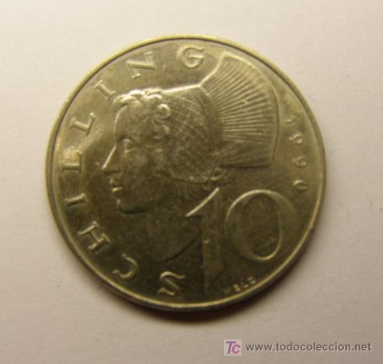 Monedas antiguas de Europa: 10 schilling del a&ntilde;o  1990. Austria. - Foto 3