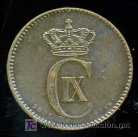 Monedas antiguas de Europa: DINAMARCA: 2 Ore 1881 - Foto 1