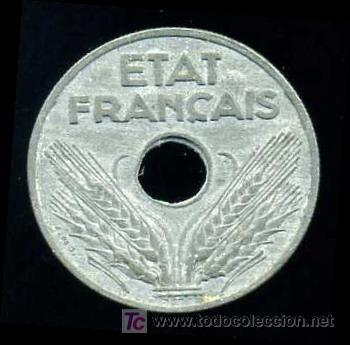 Monedas antiguas de Europa: FRANCIA: 20 Centimos 1941 - Foto 1