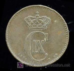 Monedas antiguas de Europa: DINAMARCA : 2 Ore 1874 - Foto 1
