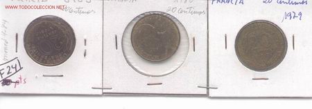 Monedas antiguas de Europa: 4-84. Monedas Francia Circuladas - Foto 1