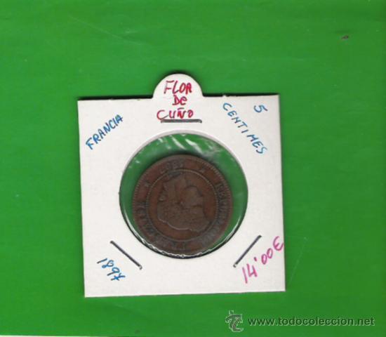 Monedas antiguas de Europa: FRANCIA MONEDA DE 5  CENTIMES DE 1897 - Foto 1