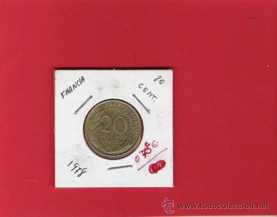 Monedas antiguas de Europa: FRANCIA MONEDA DE 20  centimos   DE 78 - Foto 1