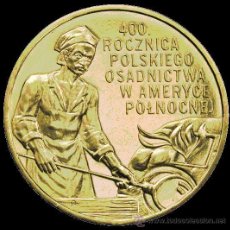 Monete antiche di Europa: POLONIA 2 ZLOTE 2008 400 ANIV. DEL ASENTAMIENTO POLACO EN NORTEAMERICA. Lote 266486638