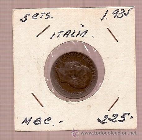 Monedas antiguas de Europa: MONEDA 5 CTS ITALIA A&Ntilde;O 1935 MBC