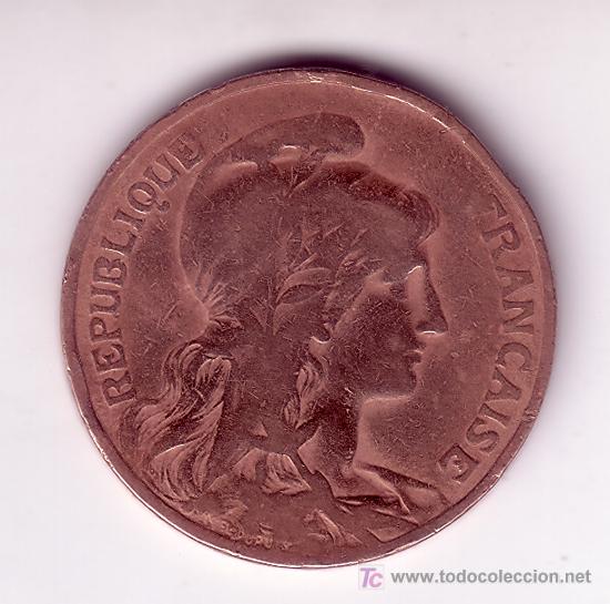 Monedas antiguas de Europa: 10 centimes -francia 1914 - Foto 1